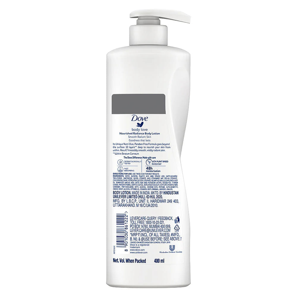 Dove Body Lotion Nourished Radiance 400ml