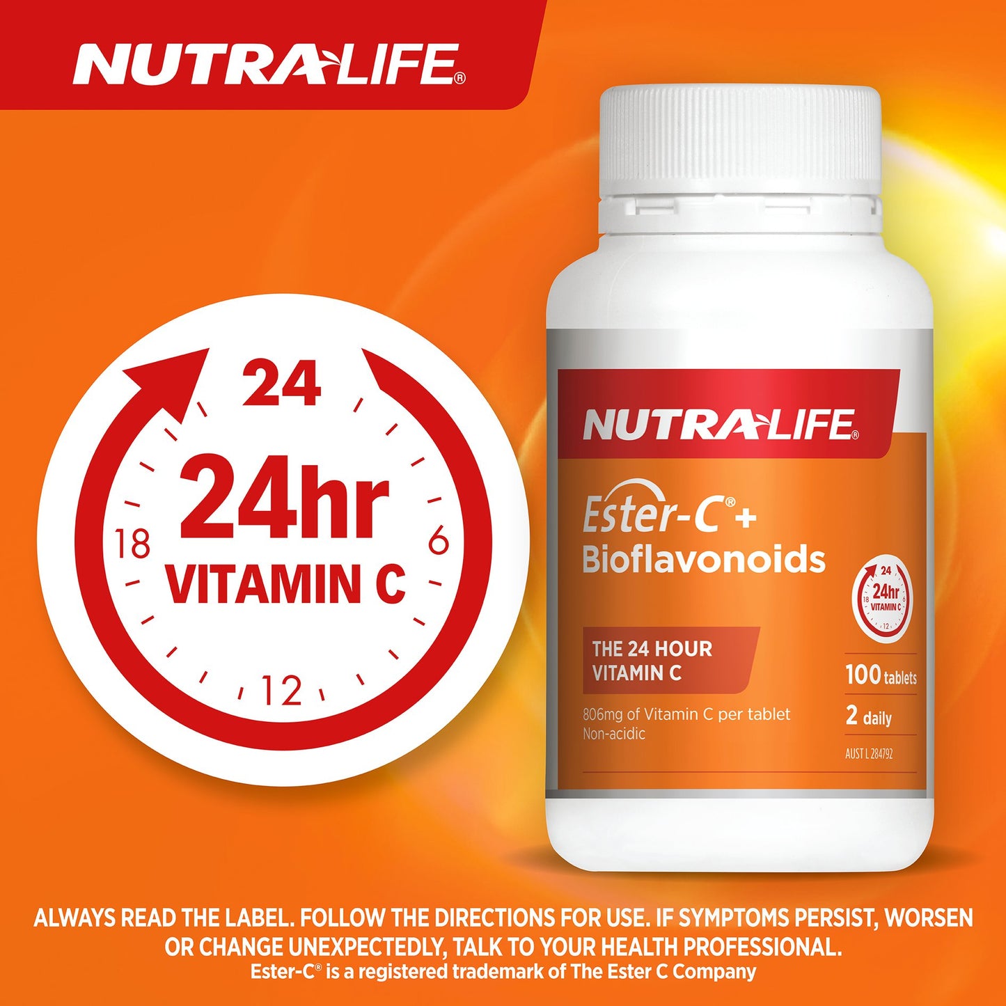 Nutra-Life Ester C + Bioflavonoids 100 Tablets