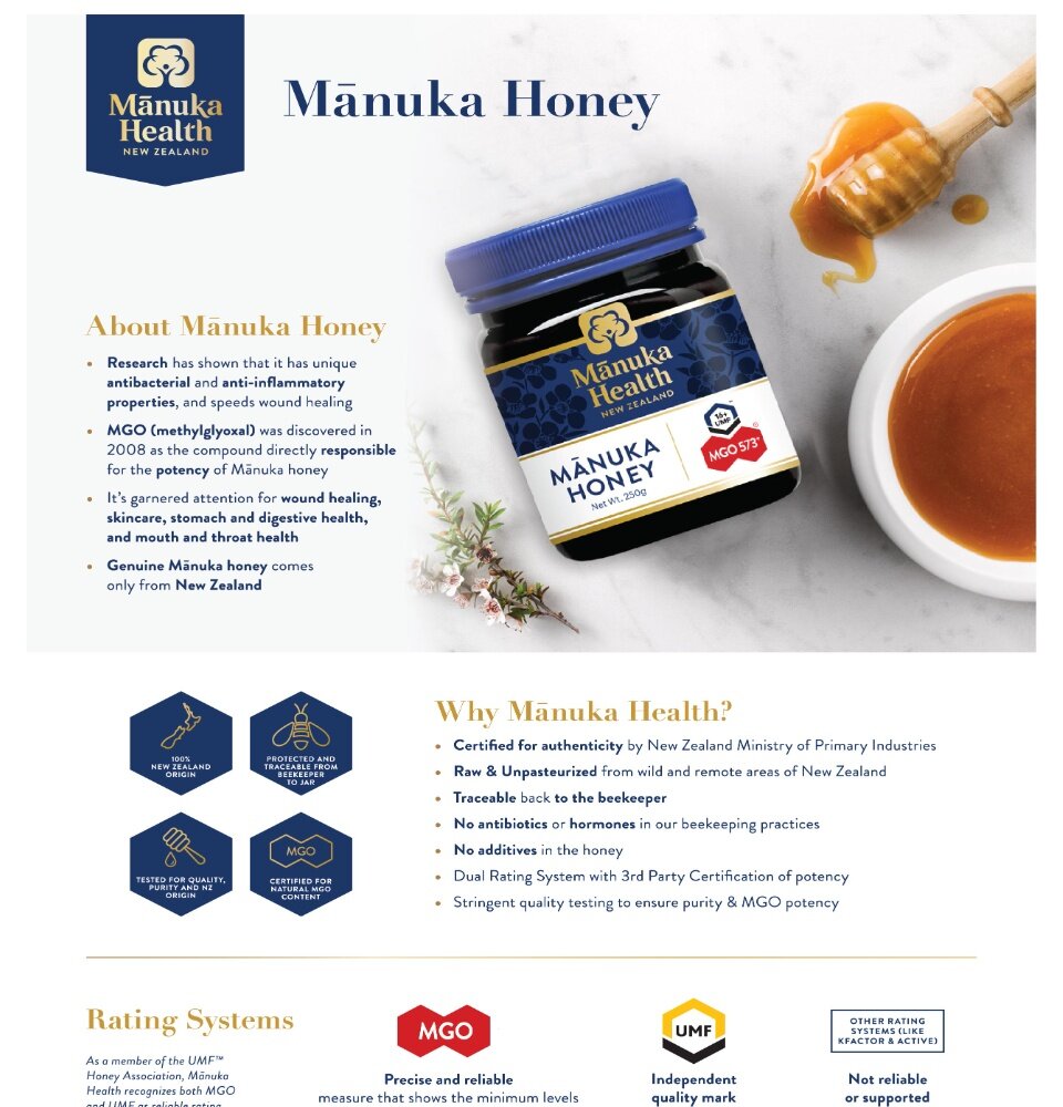 Manuka Health MGO573+ UMF16 Manuka Honey 250g