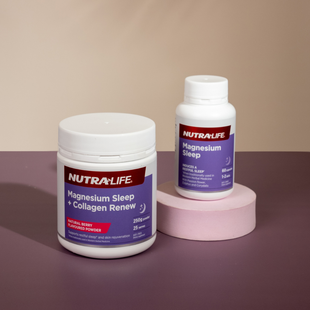 Nutra-Life Magnesium Sleep + Collagen Renew Berry Flavoured Powder 250g