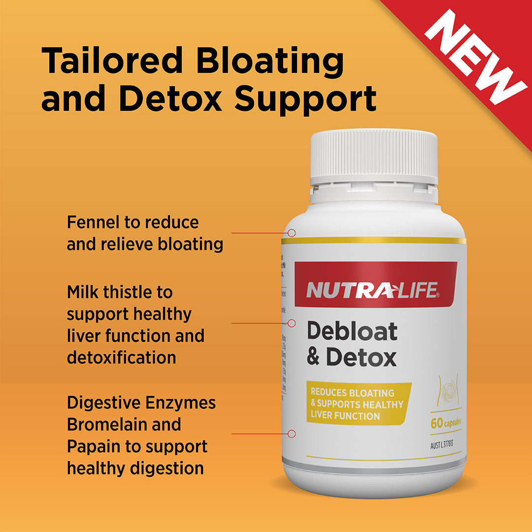 Nutra-Life Debloat & Detox 60 Capsules