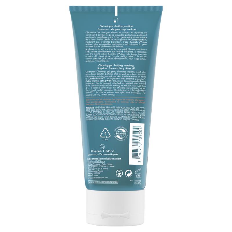 Avene Cleanance Cleansing Gel 200ml - Sữa rửa mặt cho da dầu