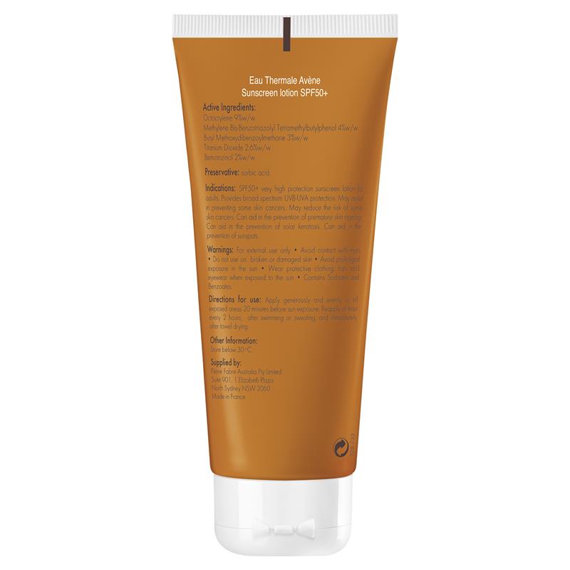 Sữa dưỡng thể và mặt Avene SPF 50+ 100ml