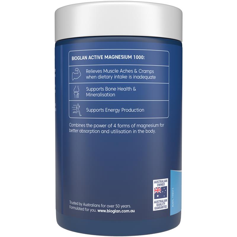 Bioglan Active Magnesium 250 Tablets Exclusive Size