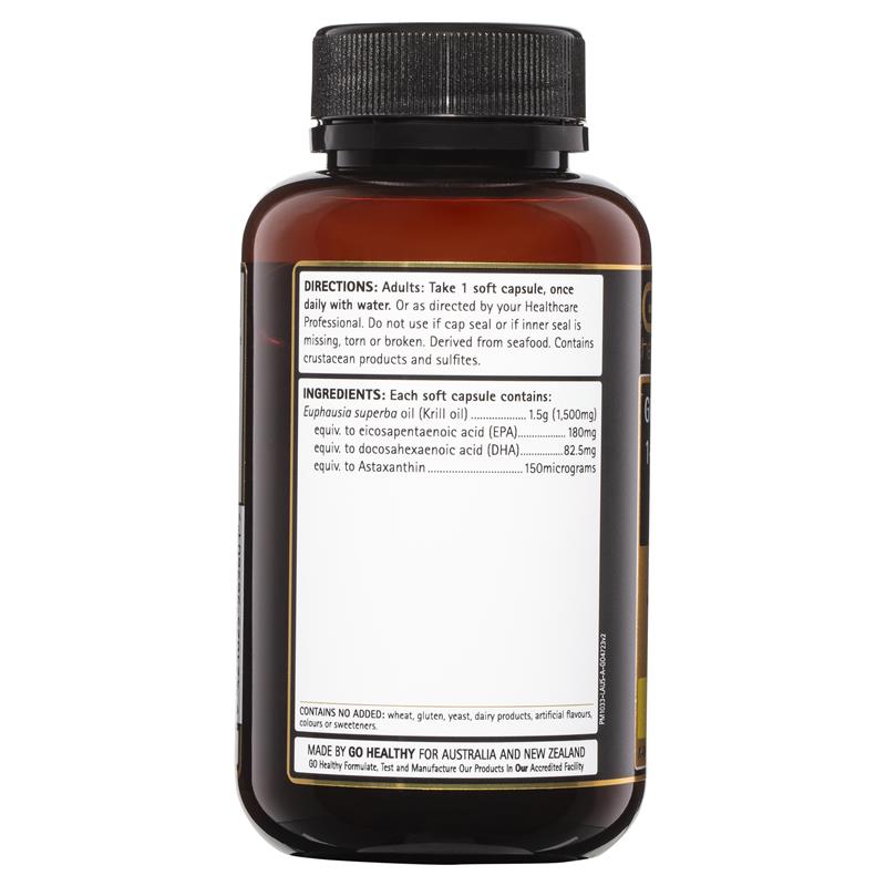 GO Healthy Krill Oil 1500mg 60 Capsules