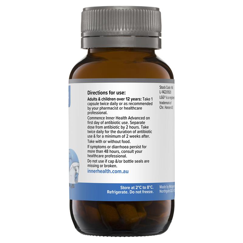Inner Health Advanced 40 Probiotic Capsules Fridge Line