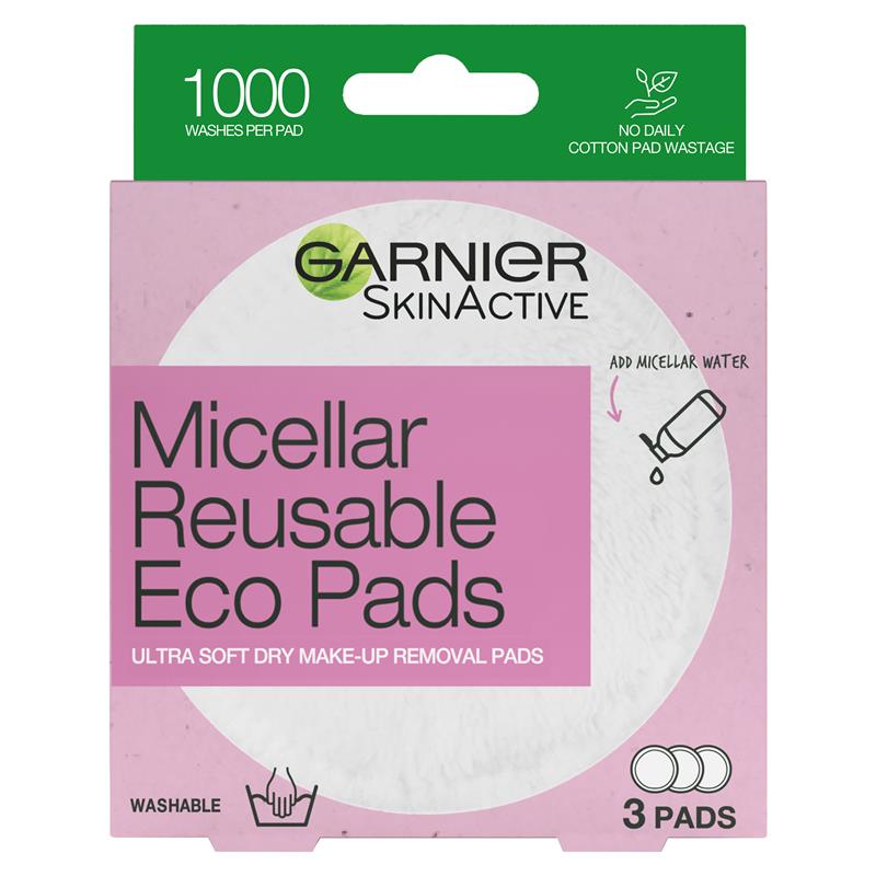 Garnier Micellar Tái Sử Dụng Eco Pads 3 Gói