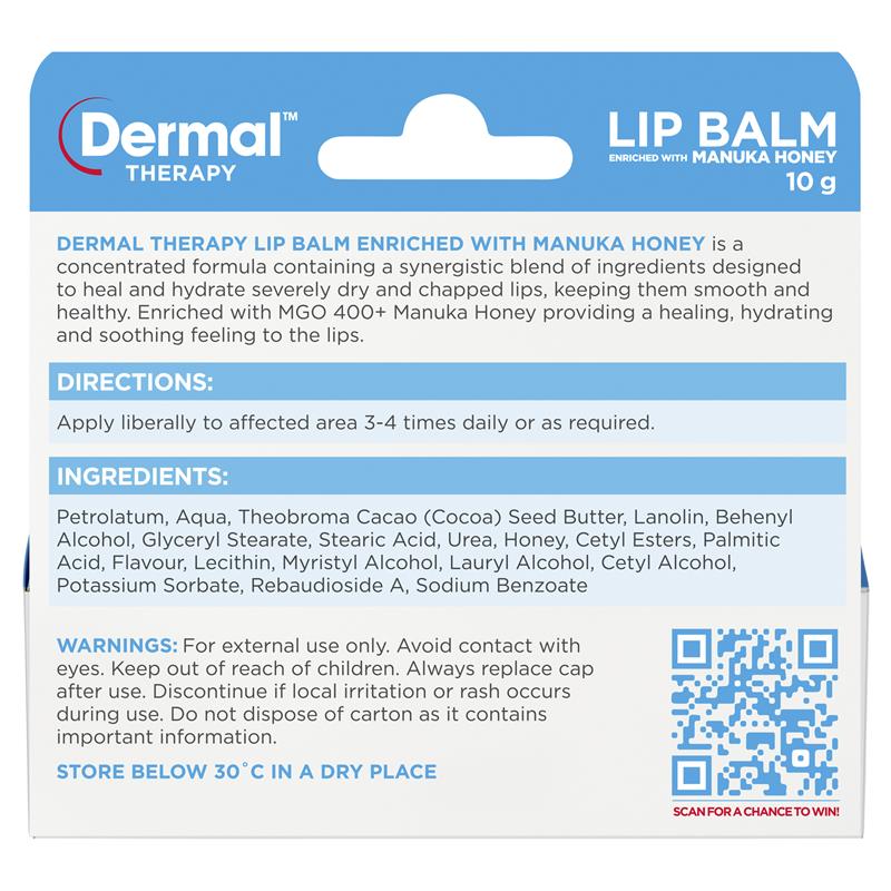 Dermal Therapy 麦卢卡蜂蜜润唇膏 10g