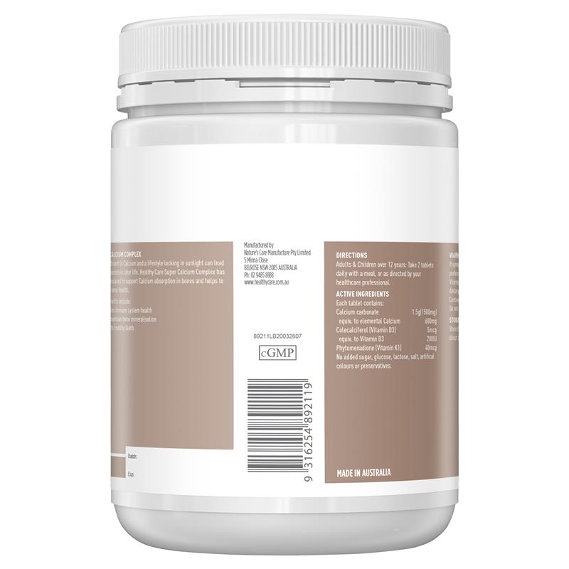 Healthy Care Super Calcium Complex 400 viên nhai