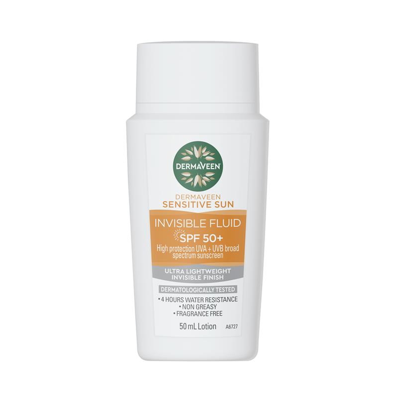 Kem chống nắng DermaVeen Sensitive Sun Invisible Fluid SPF50+ 50ml