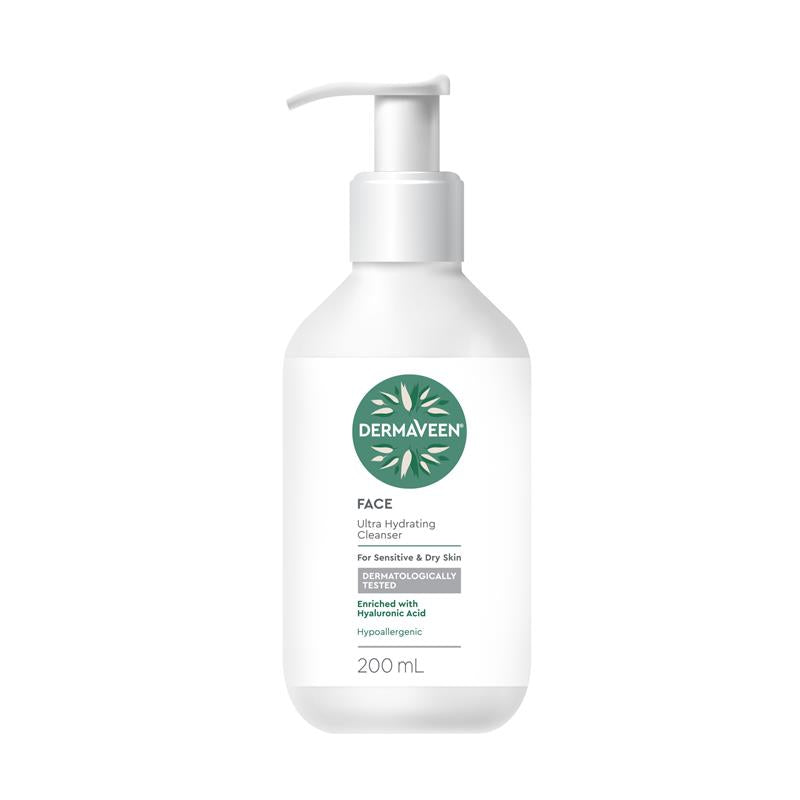 Sữa rửa mặt siêu cấp ẩm DermaVeen Face 200ml