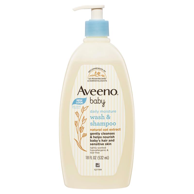 Sữa tắm gội Aveeno Baby Daily Moisture Lightly Scented 532mL