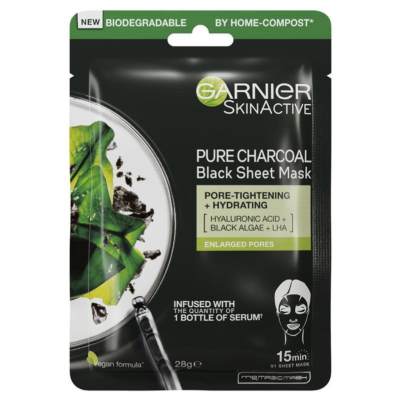 Garnier Pure Charcoal Hyaluronic Acid + Black Algae Sheet Mask