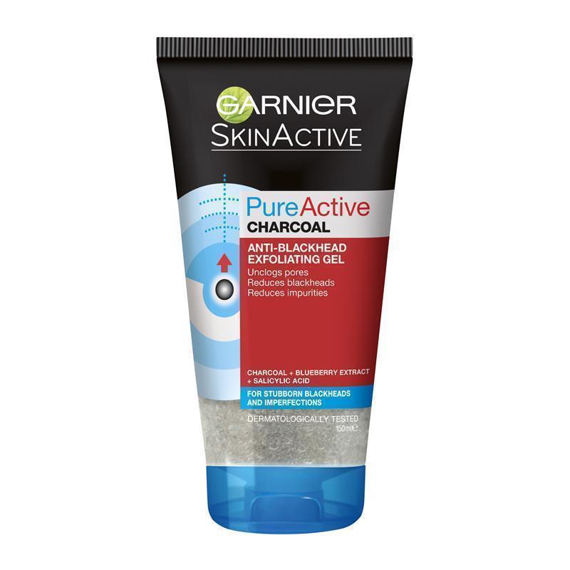 Gel tẩy tế bào chết than hoạt tính Garnier Pure Active Anti-Blackhead 150ml