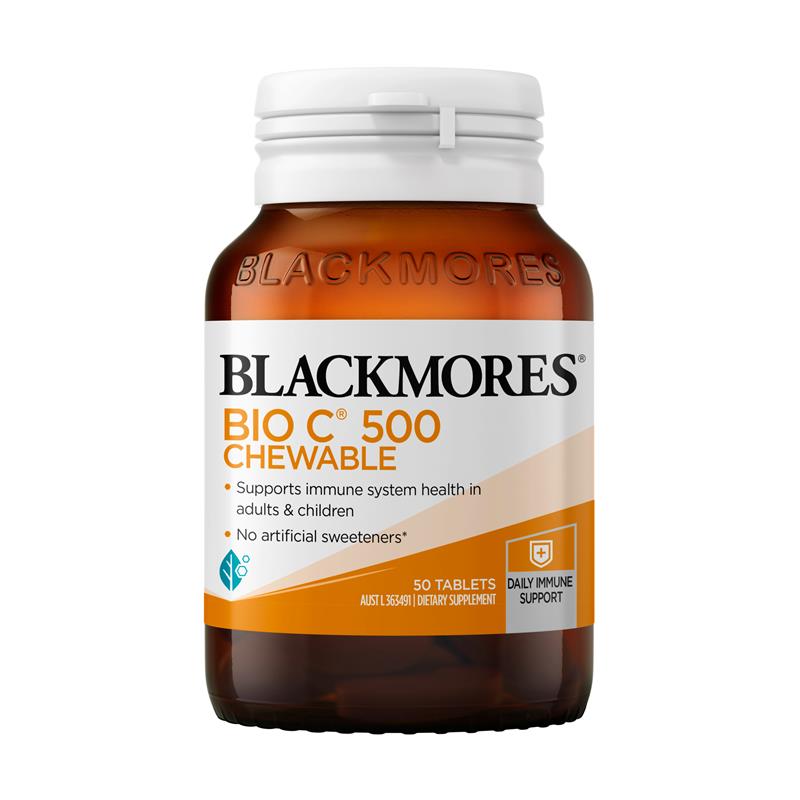 Blackmores Bio C 500mg Chewable Vitamin C Immune Support 50 Tablets