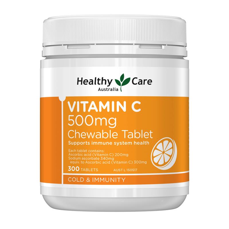 Healthy Care Vitamin C 500mg 300 Viên nhai
