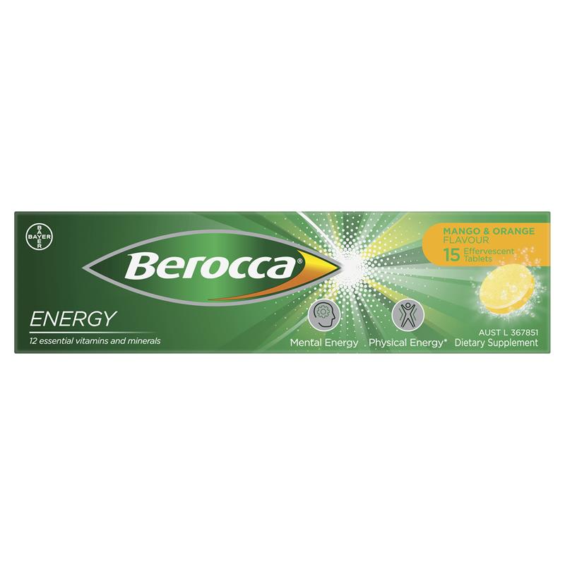 Berocca Energy 芒果橙味泡腾片 15 片