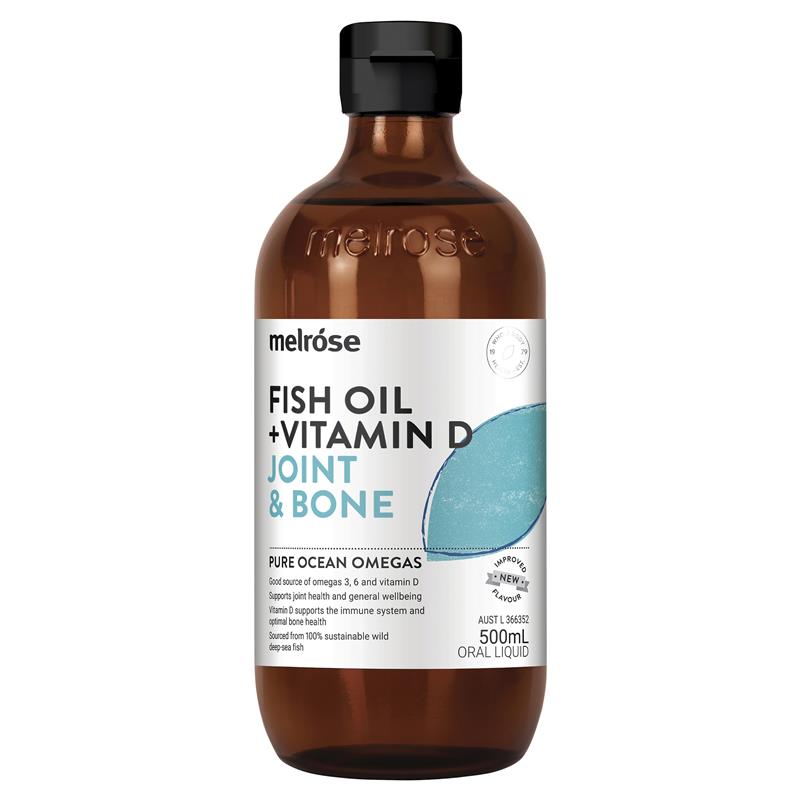 Dầu cá Melrose Omega + Vitamin D cho xương khớp 500ml