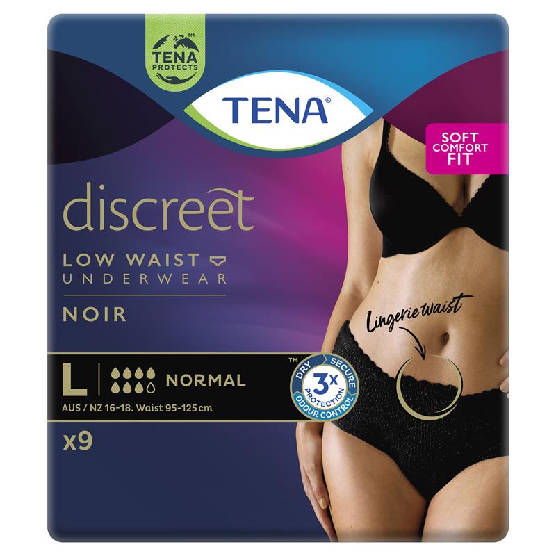 Tena 女士隐秘黑色大号九条装裤子