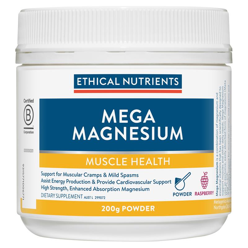 Ethical Nutrients Mega Magnesium 200g Bột Mâm xôi