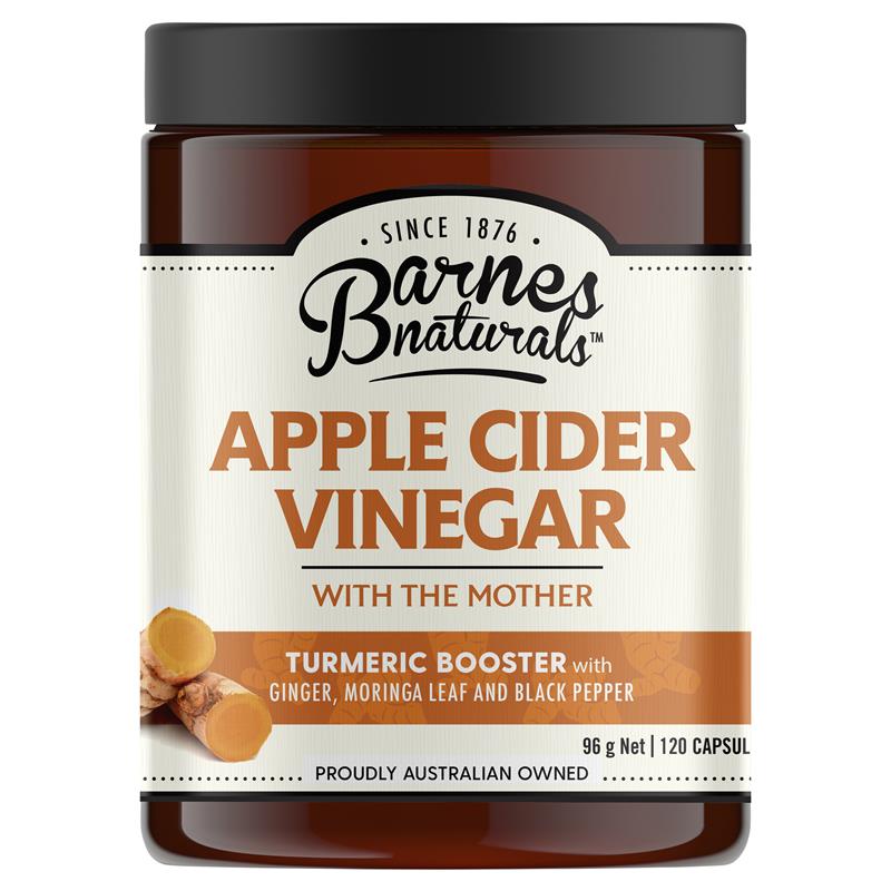 Barnes Naturals 苹果醋,含姜黄精华,120 粒胶囊