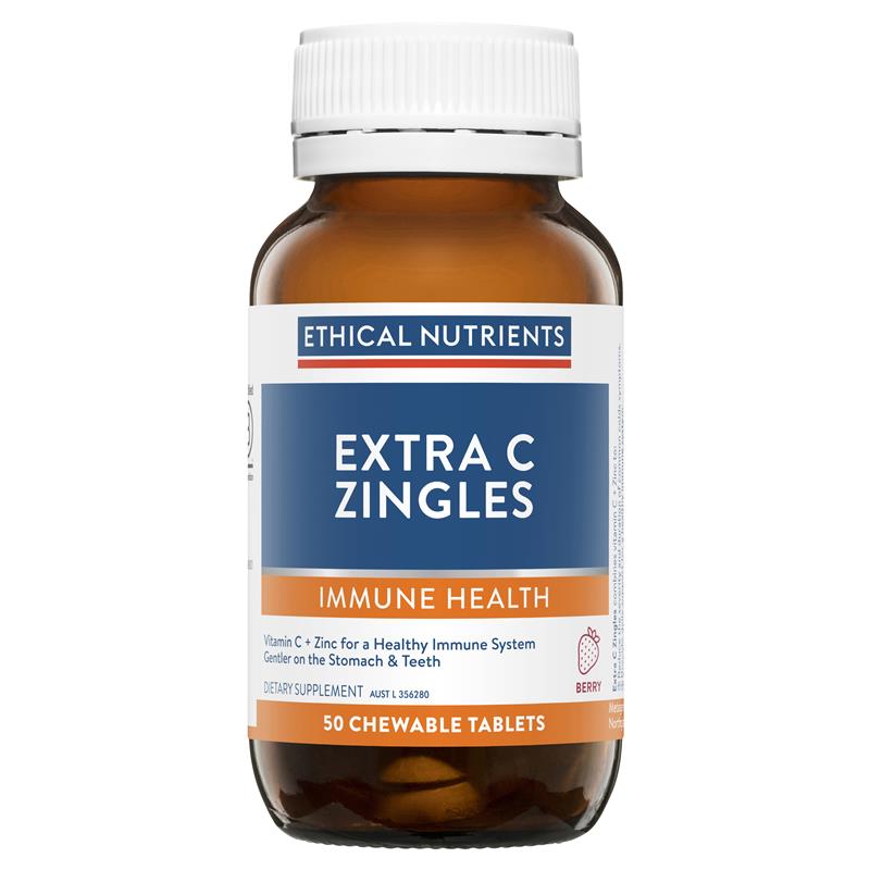 Viên uống bổ sung vitamin Ethical Nutrients Extra C Zingles Berry 50 viên