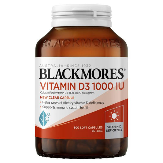 Blackmores 维生素 D3 1000IU 骨骼健康免疫力 300 粒胶囊