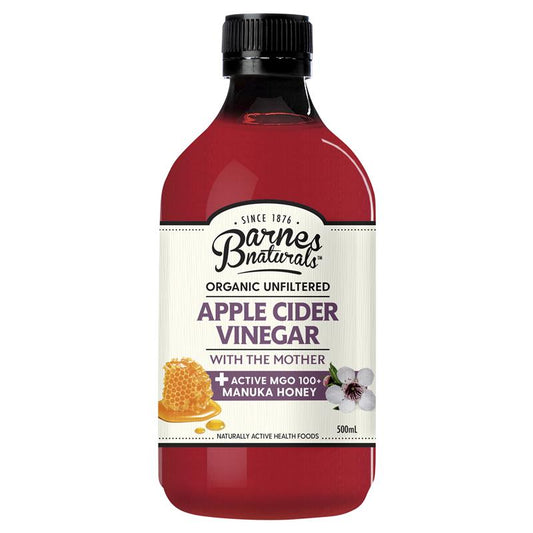 Barnes Naturals 苹果醋(含麦卢卡蜂蜜和麦卢卡树母)5+ 500ml