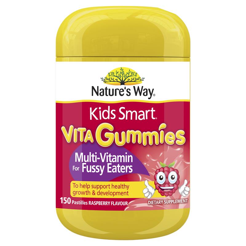 Nature's Way Kids Smart Vita Gummies Multi-Vitamin cho trẻ biếng ăn 150 viên Kích thước độc quyền