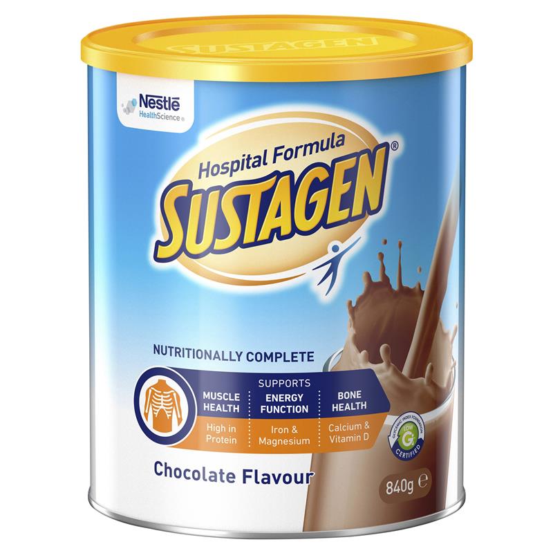 Thực phẩm bổ sung dinh dưỡng Sustagen Hospital Formula hương sô cô la 840g