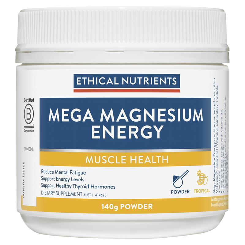 Bột Ethical Nutrients Mega Magnesium Energy 140g