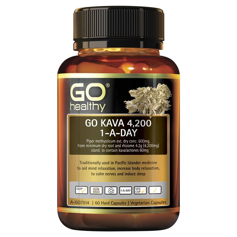GO Healthy Kava 4200 1-a-day 60 Vege Capsules