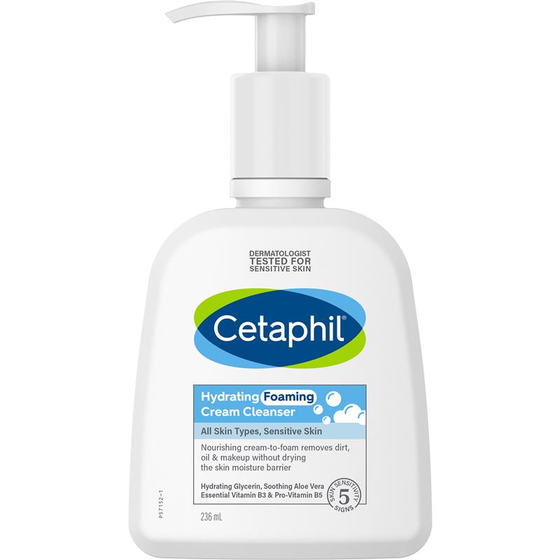 Sữa rửa mặt tạo bọt dưỡng ẩm Cetaphil Hydrating Foaming Cream 236ml