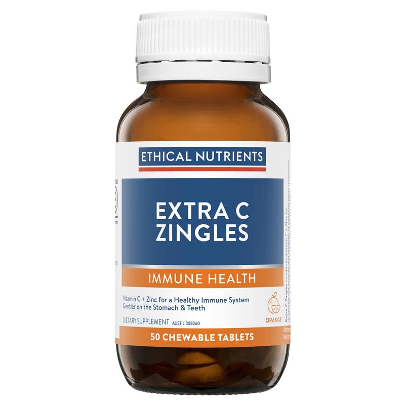 Viên uống bổ sung vitamin Ethical Nutrients Extra C Zingles Orange 50 viên