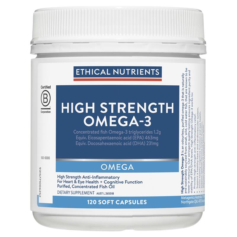 Viên nang Omega-3 cường độ cao Ethical Nutrients 120 viên