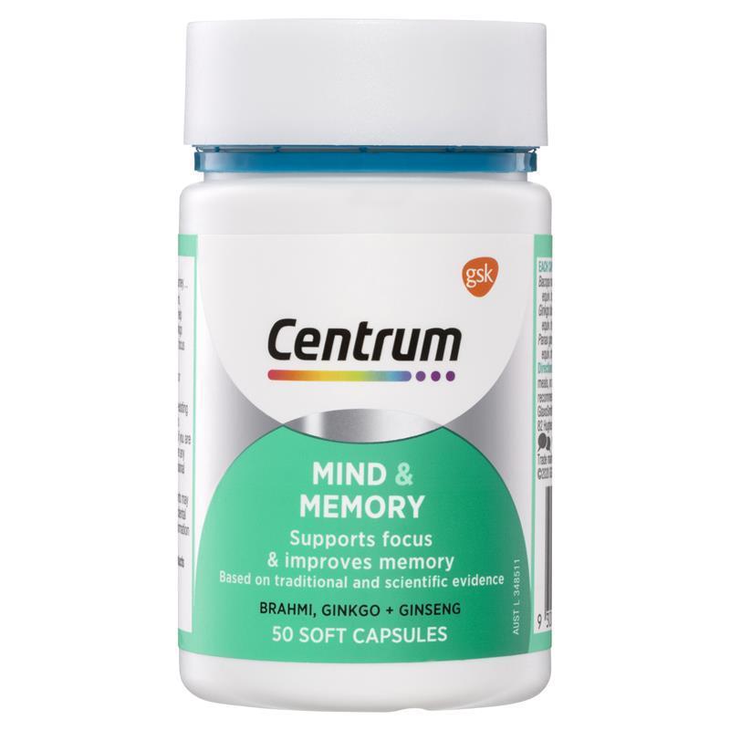 Centrum 健脑与记忆 50 粒胶囊