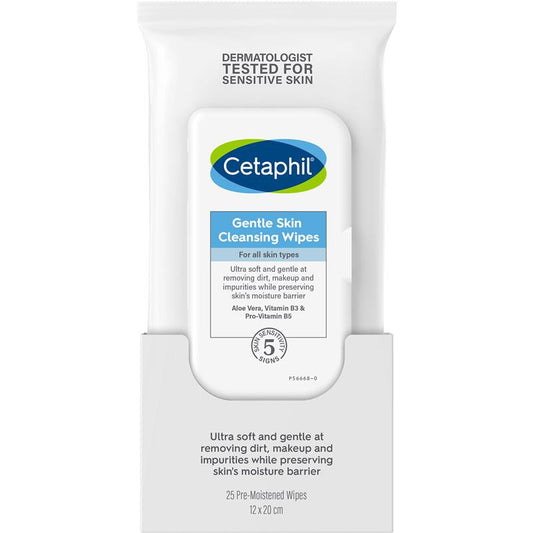 Cetaphil 温和肌肤 25 片装清洁湿巾