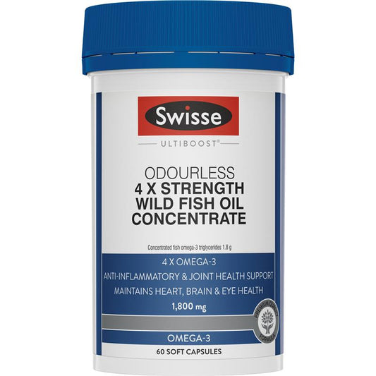 Swisse Ultiboost 4倍强效野生鱼油浓缩液 60粒胶囊