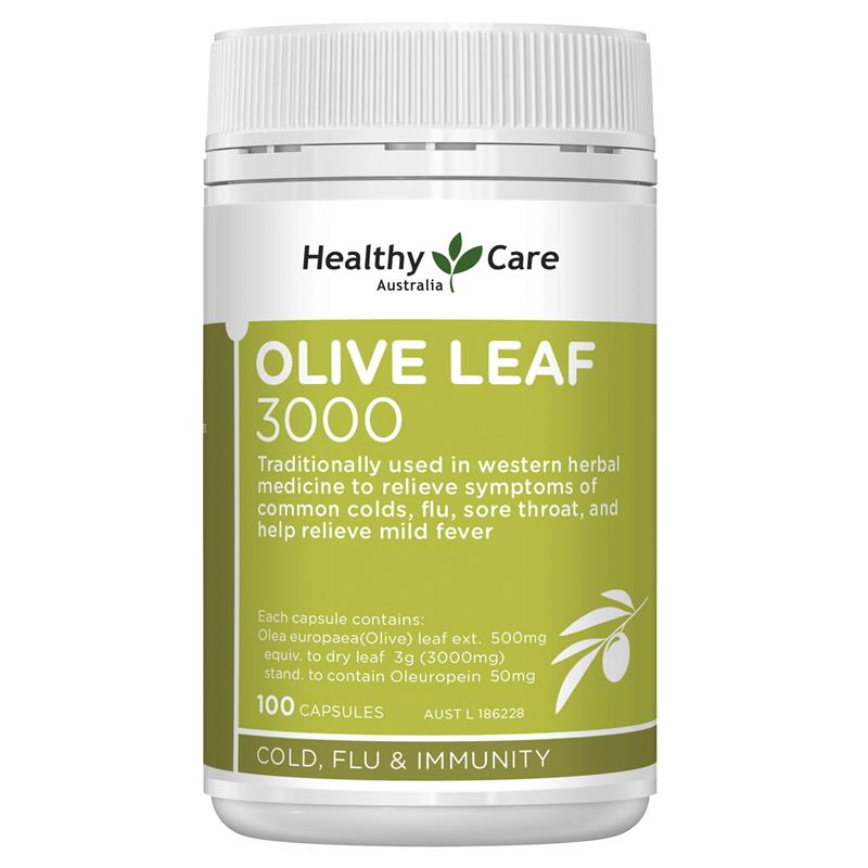 Healthy Care橄榄叶提取物3000毫克100粒胶囊