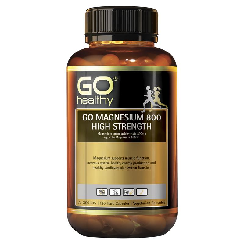 GO Healthy Magnesium 800 120 Vege Capsules