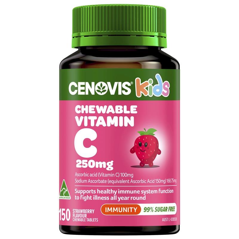 Cenovis 儿童咀嚼维生素C 250毫克 草莓味 150片