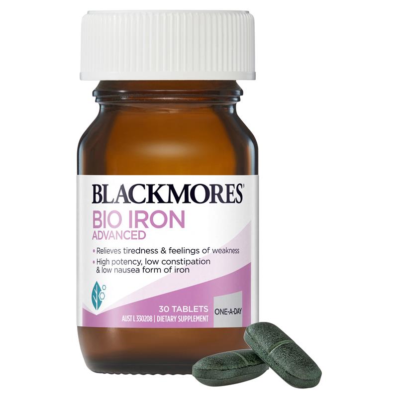 Vitamin hỗ trợ năng lượng nâng cao Blackmores Bio Iron 30 viên