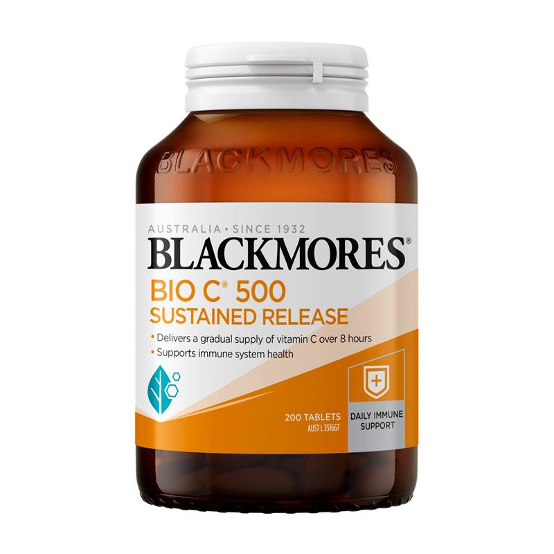 Blackmores Bio C 500mg Vitamin C giải phóng kéo dài hỗ trợ miễn dịch 200 viên