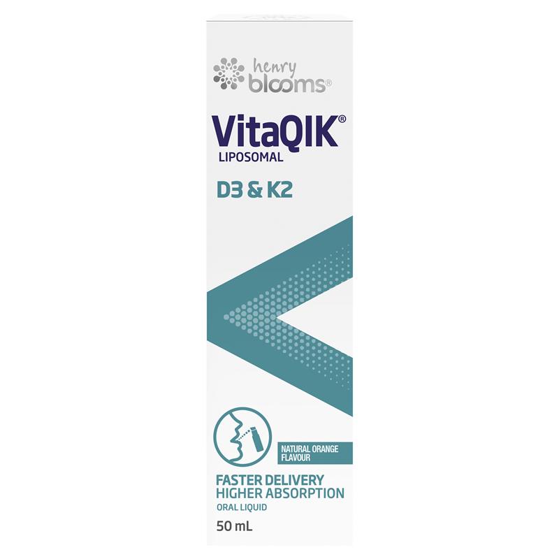 Henry Blooms VitaQIK Vitamin D3 & K2 dạng xịt uống 50ml