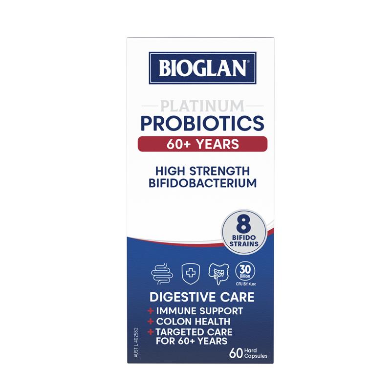 Bioglan Platinum 益生菌 60+ 年 60 粒胶囊