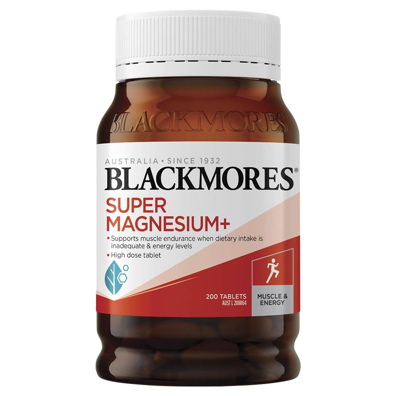 Vitamin Blackmores Super Magnesium+ Muscle Health 200 Viên