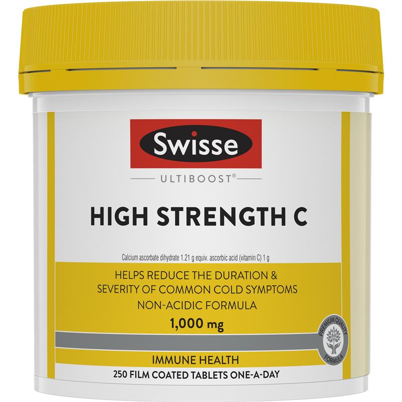 Swisse High Strength Vitamin C 1000mg 250 Viên Kích thước độc quyền