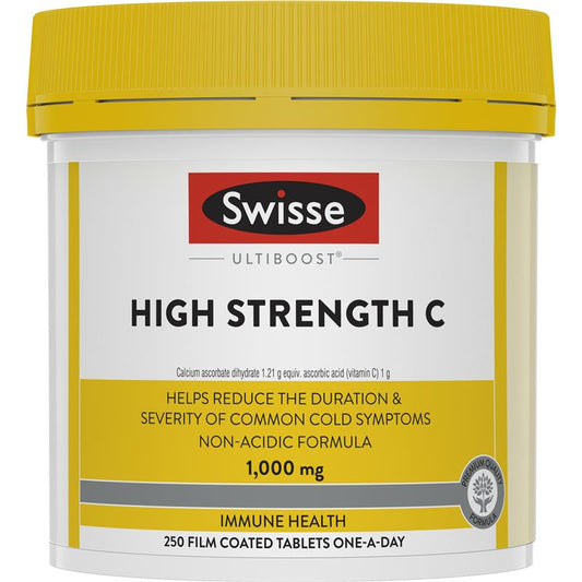 Swisse 高强度维生素 C 1000 毫克 250 片 独家尺寸