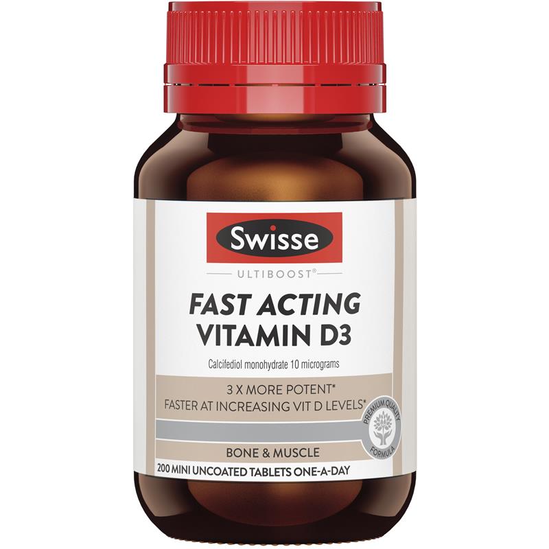 Swisse Fast Acting Vitamin D3 200 Viên