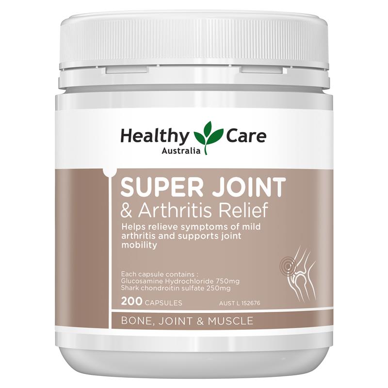 Viên uống hỗ trợ giảm đau khớp và viêm khớp Healthy Care Super Joint & Arthritis Relief 200 viên